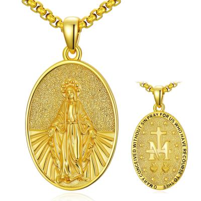 Collier Religieux en Argent Sterling 925 avec Croix de J�sus-Ailes d'Ange Noir