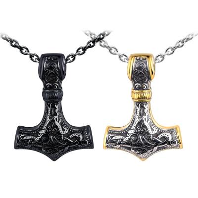 2 Collier pour Hommes Marteau Thoracique en Acier Inoxydable pour Hommes Boh�me