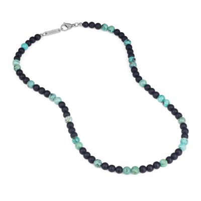Collier Pierre Onyx pour Hommes Collier Turquoise Africaine 60 cm