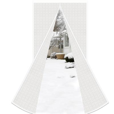 Magn�tique Rideau de Porte Isolant Thermique 95x205 cm Blanc EVA Moderne