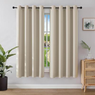 Rideau Occultant 2 Pi�ces L 106 x H 158 Rideau Thermique Isolant Beige Clair