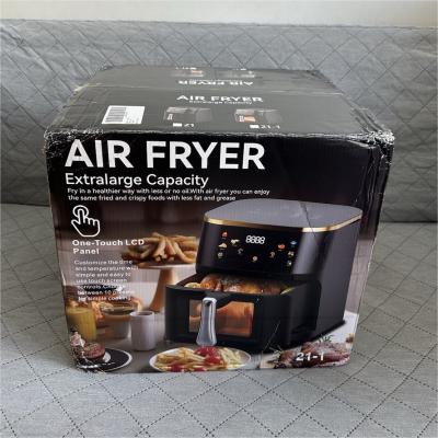 Friteuse � air chaud 21 1 noir-dor� affichage LCD 10 programmes avec panier