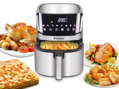 Friteuse � Air Chaud Carr�e Num�rique 7L Friture Acier Ecran Tactile