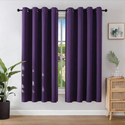 Rideau Occultant 2 Pi�ces L 140 x H 175 Rideau Thermique Isolant Violet Fonc�