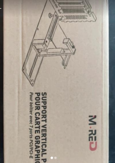 M.RED Support vertical carte graphique GPU PCI-PCI E 7 ports PCIe noir