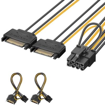 J&D C�ble Adaptateur SATA 15 Broches vers PCIe 8 Broches pour Carte Graphique