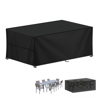 Housse Table de Jardin 220x90x80 cm B�che Salon de Jardin Rectangulaire Noir