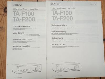 Notice Ampli Hi fi Sony TA F100-200