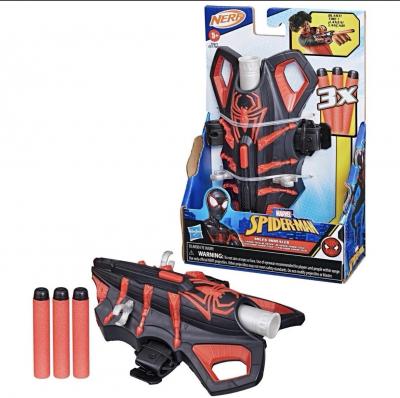 NERF Marvel Spider Man Miles Morales pistolet jouet holster 3 fl�chettes 5