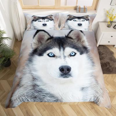Ensemble de Literie avec Housse de Couette � Imprim� Loup pour Gar�ons 200x200cm