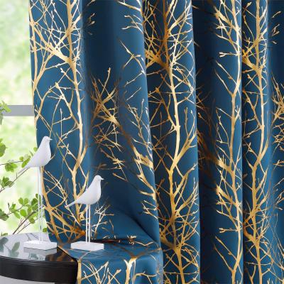 Rideaux �  illets 100% Modernes pour Chambre � Coucher et Salon Panneaux Bleu