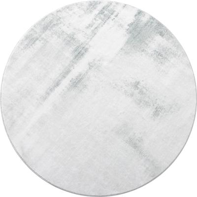 Cyan Gris�tre Tapis Rond 120 cm Microfibre Douce Circulaire Salon Chambre