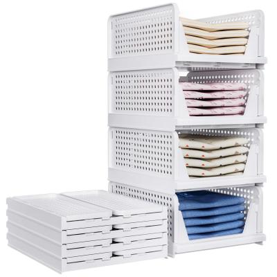 Rangement Vetement Plastique Organisateur Armoire Lot de 8 Blanc Polypropyl�ne
