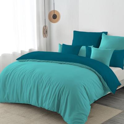 Parure de Lit 200x220 3 Pi�ces Turquoise Vert P�trole Ensembles de Literie Uni