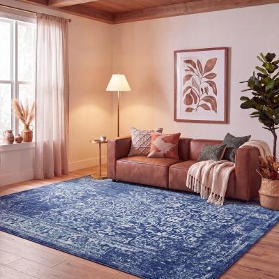 Tapis Traditionnel pour Salon Salle � Manger Chambre � Coucher Marine Ivoire