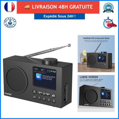 Radio DAB-DAB  et FM portable Mycket, Bluetooth 5.0, r�veil double, 40