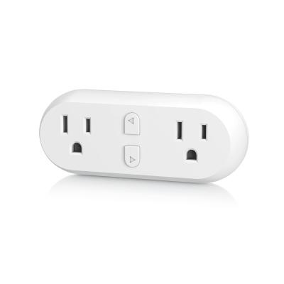 HBN Smart Plug WiFi Bluetooth Outlet Extender Dual Socket Works with Alexa