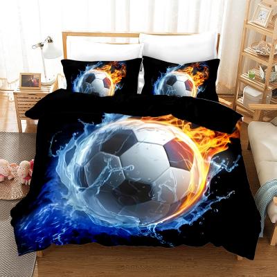 200x200 cm d Set de Linge de Lit Football Motif Imprimer Housse Microfibre
