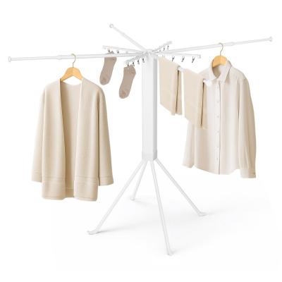 Etendoir Linge Interieur avec Pinces � Linge S�choir � Linge Pliant Blanc