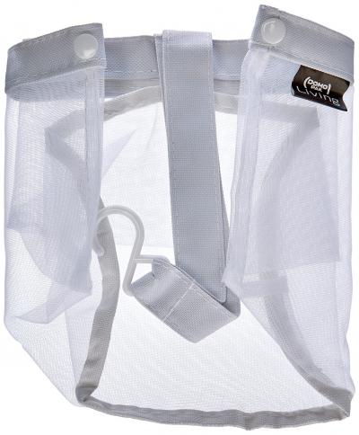 Panier � Pinces 20 Pinces � Linge Blanc Diam�tre 20 x 19 cm Polyester Floral