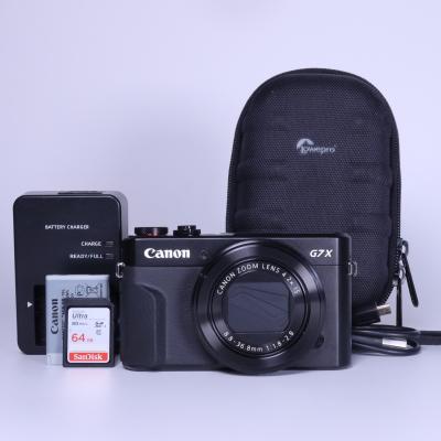 Appareil photo compact Canon PowerShot G7 X Mark II 20,1 m�gapixels, �tui, SD, noir comme neuf