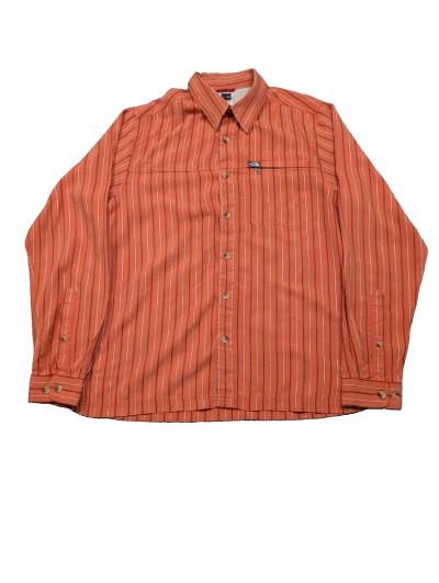 Chemise The North Face S Modal orange rayures shirt manches longues Poche