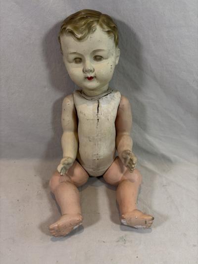 ancienne poupee b�b� g�g� cheveux moul�s 1930