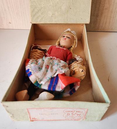 Poup�e Hollandaise Traditionnelle Vintage Lucky Doll B.W   Bo�te d'Origine