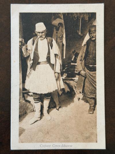 Carte postale ancienne postcard ALBANIE ALBANIA costume greco alban� �d ALEMANNI