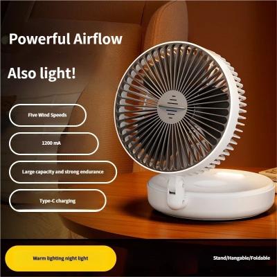 Ventilateur mural pliable HOMEFISH 5000 mAh silencieux LED