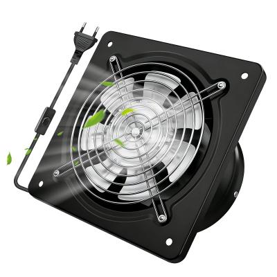 Extracteur d'Air 150 mm 600m�-H Ventilateur Extraction Cuisine Mural Noir