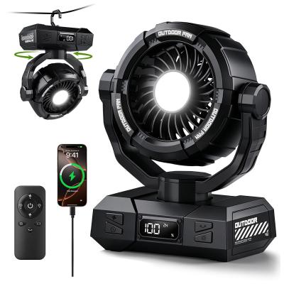 Ventilateur de Camping de T�te Secouante en Plein Air Batterie 20000mAh Noir