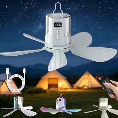 40 cm 10800mAh Ventilateur de Plafond Portable Blanc Moderne Minuterie