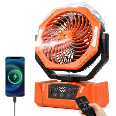 Orange Ventilateur Camping Batterie Rechargeable 20000mAh Moderne 6 Vitesses
