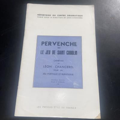 R�pertoire du centre Dramatique  Pervenche ou le jeu de Saint Cogolin  Caneva...