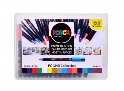 Lot de 16 Marqueur Peinture avec Encre � Base d'Eau et Pointe Multi Plastique