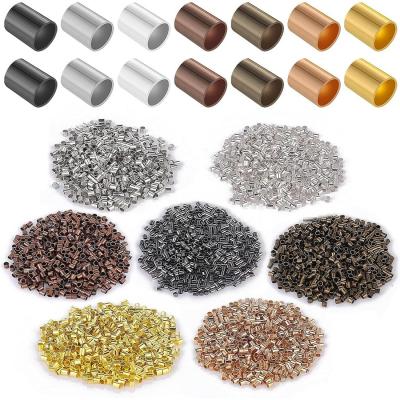 Perles � �craser Perle a Ecraser en Laiton Ensembles de Perles a Sertir 1500PCS