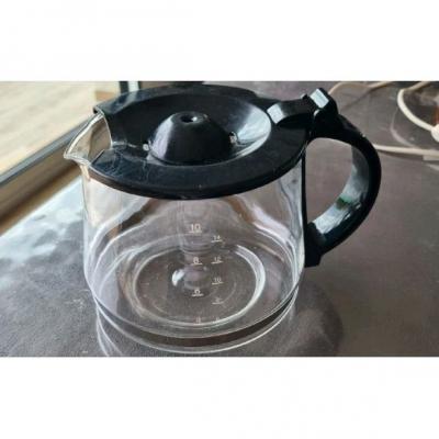 Verseuse En verre avec couvercle et poign�e noire pour cafeti�re filtre Severin