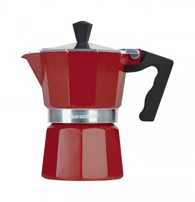 Cafeti�re Color�e 3 Tasses Aluminium Rouge M�tal