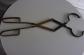 Ancienne grande Pince � b�ches avec m�canisme chemin�e m�tal et laiton 68 cm