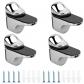 Support de Tablette en Verre, 4 Pcs R�glables Alliage de Zinc Salle de Bains ...