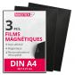 Set de 3 films magn�tiques DIN A4 I autocollant, marron brut noir I bricoler ...