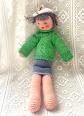 Magnifique Poup�e Maman Tricot� Main pi�ce unique H=40cm !