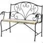 Banc de Jardin M�tal Noir Dor�   Mod�le Effet Vieilli   Style N�o R�tro