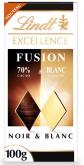 LOT DE 3  LINDT Excellence fusion 70% cacao et chocolat blanc
