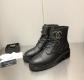 Bottes Combat Chanel Noir Cuir Matelass�   Taille 39 Boots chanel