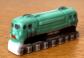 Rare F�ve Train Vert  Galette des Rois French charm 2,3cm