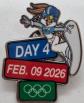 Jeux Olympiques Milan Cortina 2026 Pin's Looney Tunes jour 4, snowboarding