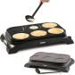Cr�pi�re �lectrique 6 Mini Pancakes   Cr�pes Antiadh�sif 1000W Noir 11,5cm