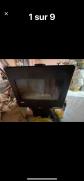 po�le � bois en fonte tr�s lourd pour des buches de 50 cm
